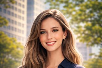 Symbolbild: KI-generierte Illustration einer jungen Unternehmerin aus dem Tech- und Finanzumfeld. Das Bild dient ausschließlich der visuellen Einordnung des Artikels über Luana Lopes Lara und stellt keine reale Abbildung der Person dar.